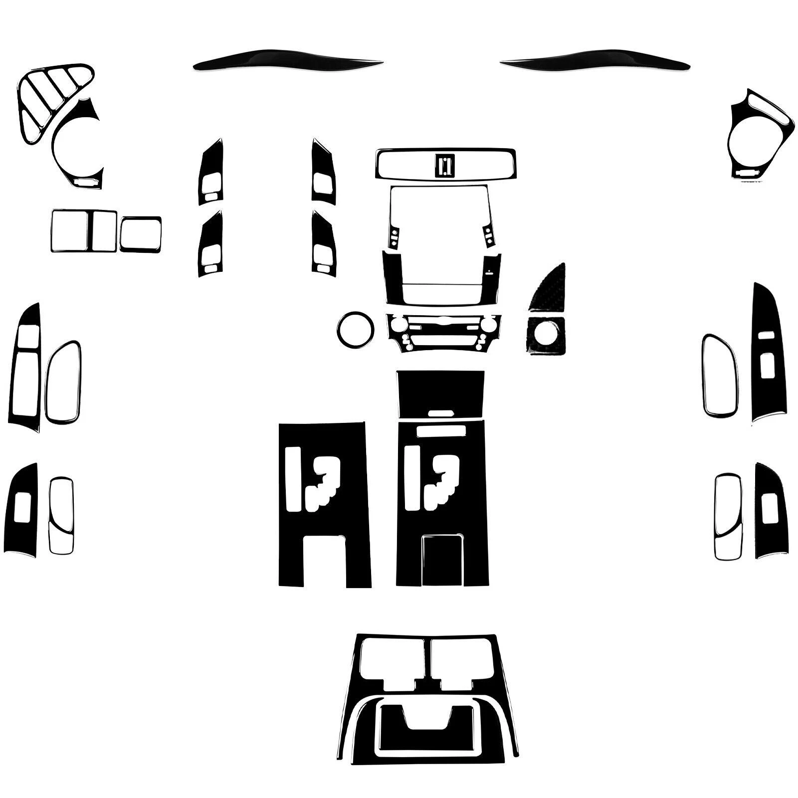 2006-2012 Lexus IS250 / IS350 Glossy Piano Black Interior Trim Cover Kit